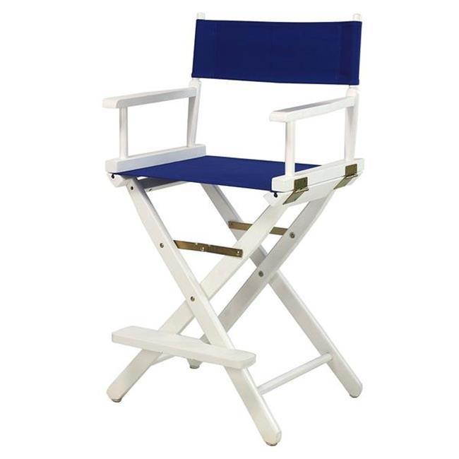 Casual Home 220-01-021-13 24 in. Directors Chair White Frame with Royal Blue Canvas