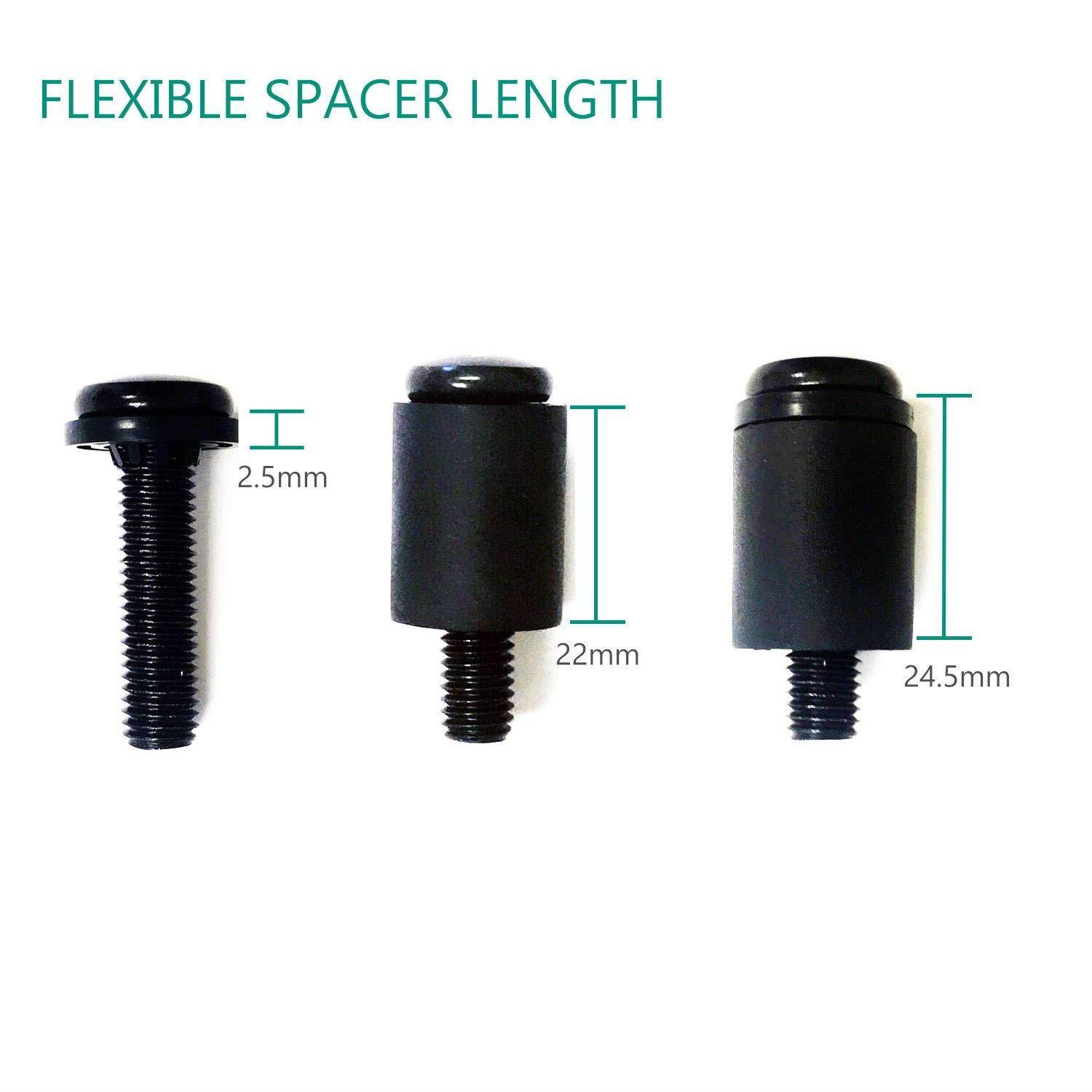 WALI Universal TV Mounting Hardware Kit Set Includes M4 M5 M6 M8 TV Screws and Spacer Fit Most TVs up to 80  (UVSP), Black