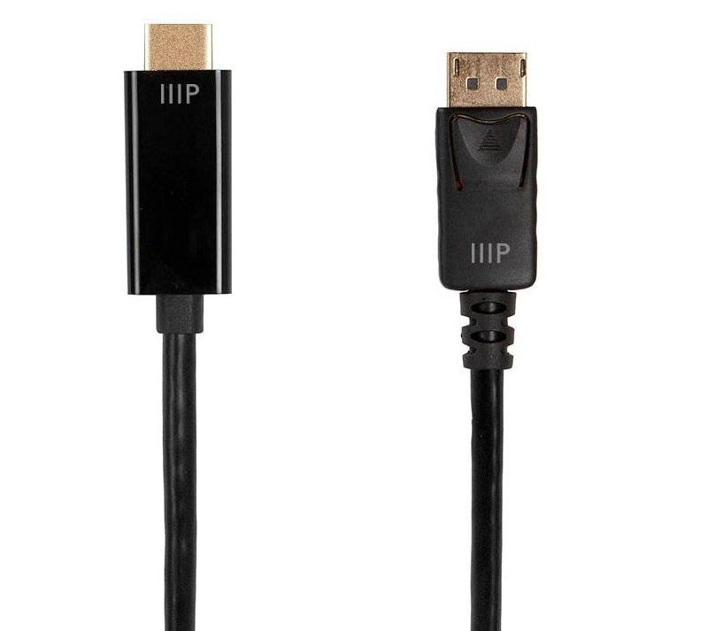 Monoprice DisplayPort to HDTV Cable - 1 Meter - Black | 4K@60Hz - Select Series