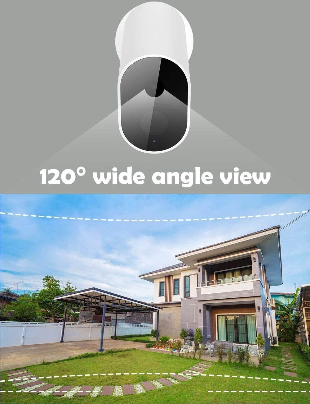 IMILAB EC2 Wireless Outdoor Security Camera, 1080P Rechargeable Battery WiFi Camera, Indoor/Outdoor Surveillance Home Camera with Motion Detection 1 Gateway 3 Cameras