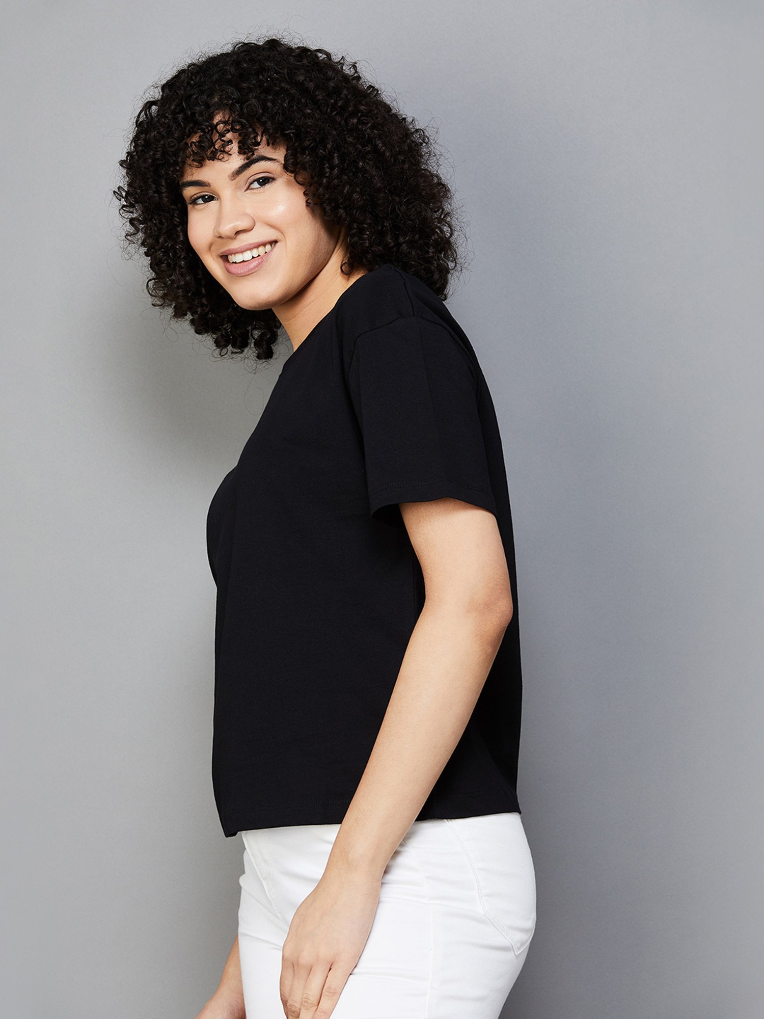 Fame Forever by Lifestyle Black Regular Fit T-Shirt