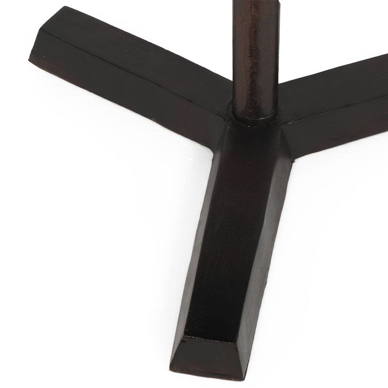 Sonnette Industrial Handcrafted Aluminum Elliptical Side Table Raw Bronze - Christopher Knight Home