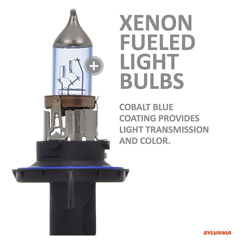 Sylvania H13SZ.PB2 High Performance SilverStar zXe White 9008 Xenon Fueled Halogen Fog Headlight Bulbs with HID Attitude and Alloy Coating, 2 Pack