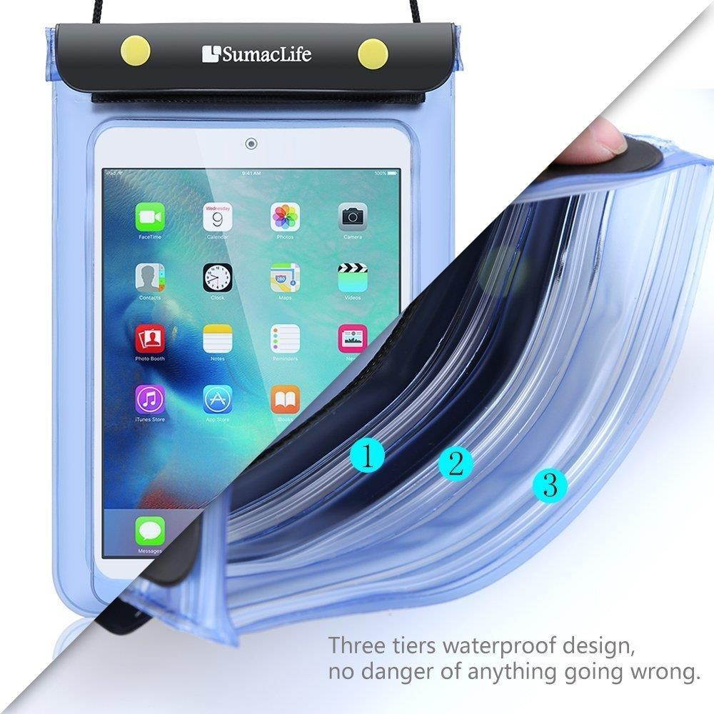 8-Inch Waterproof Pouch Carrying Case Dry Bag Tablet Sleeve Bag Snowproof Bag IRulu Walknbook 2Mini / Lenovo Yoga TAB3 7 Basic/A Series Tab 2 A7 / Tab3 / A Series Tab 2