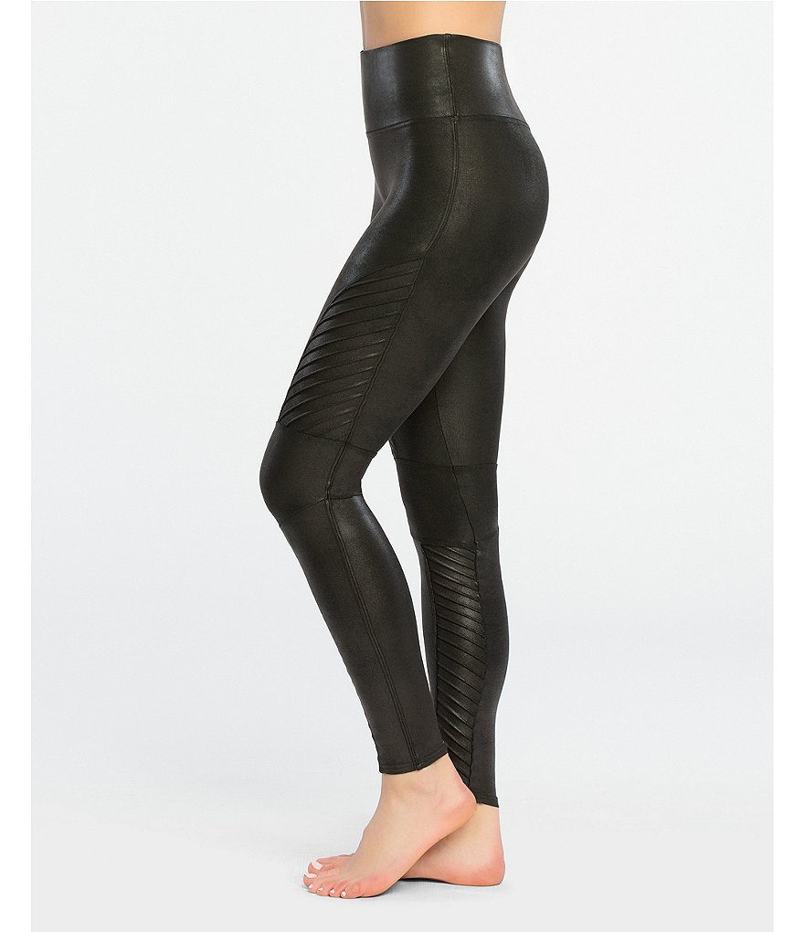 Spanx Faux-Leather Moto Leggings