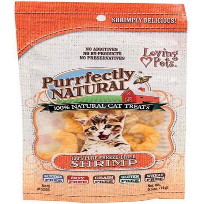 Loving Pets Purrfectly Natural Freeze Dried Shrimp Chews (0.5 oz Pack)