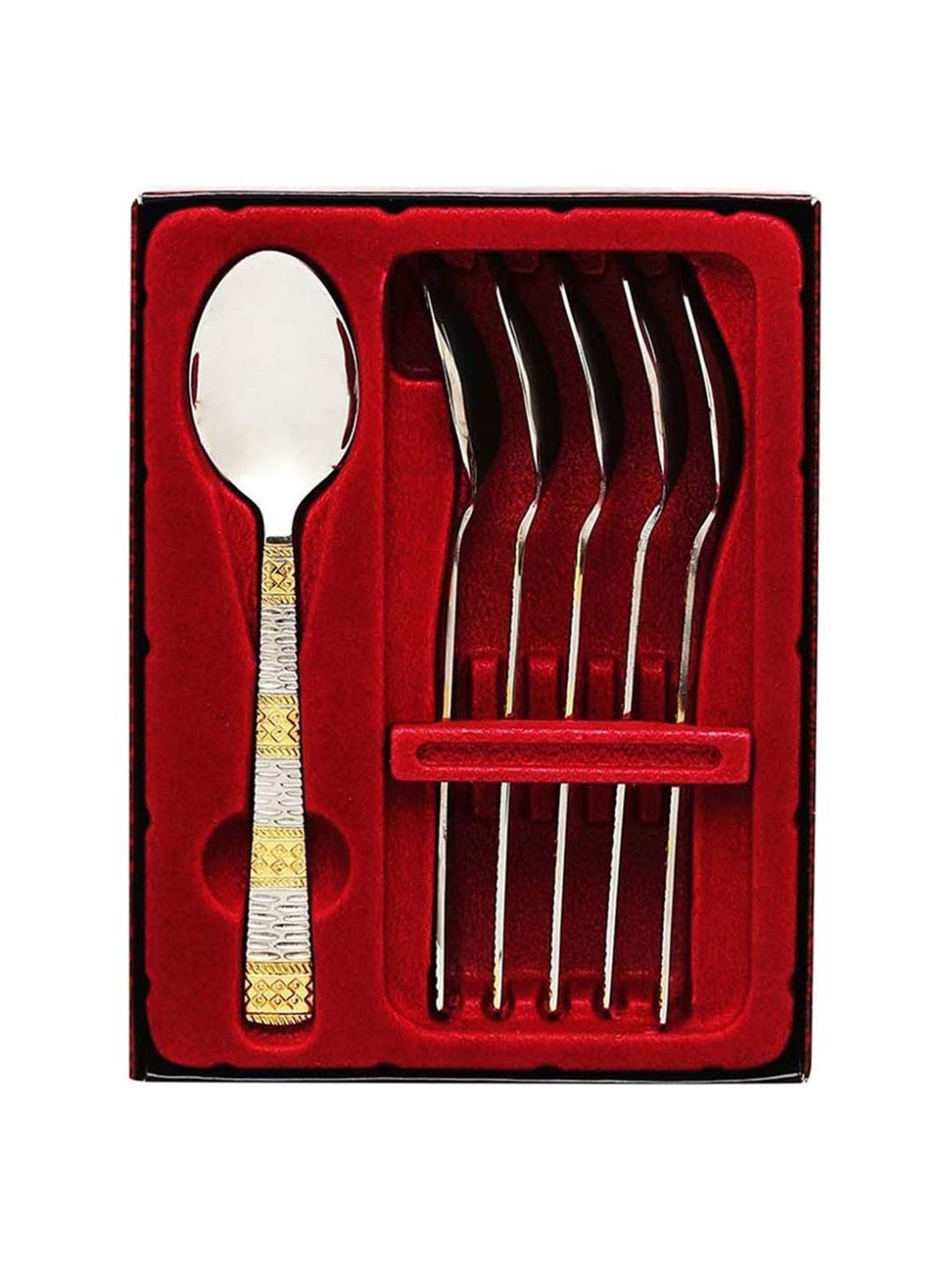 Sumeet S.S.Big Serving&Cooking Spoon Set-5pc(1 Turner,1Serving Spoon,1Skimmer,1Basting Spoon,1Ladle)