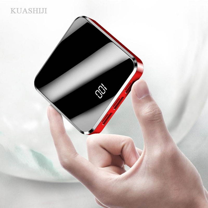 New Arrival Mini qi power bank External Battery Charger 2000000mAh powerbank 3USB Charger with lcd and led power bank