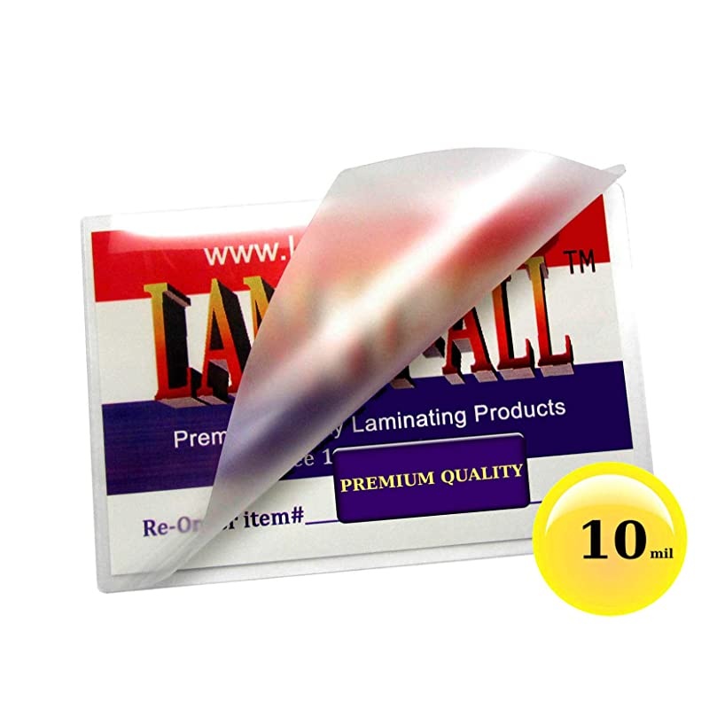 10 Mil File Card Laminating Pouches 35 X 55 Laminator Sleeves Pk of 100 by