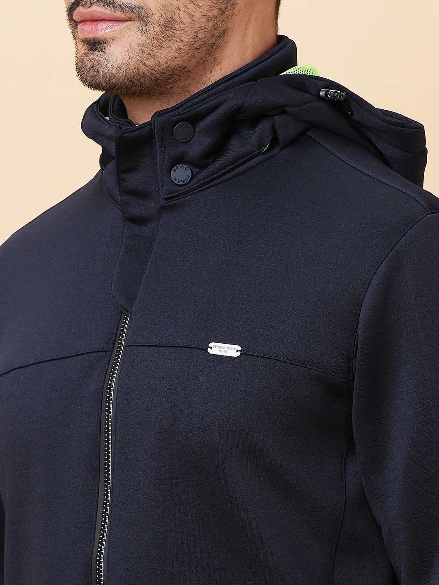 Hummel Blue Regular Fit Solid Jacket