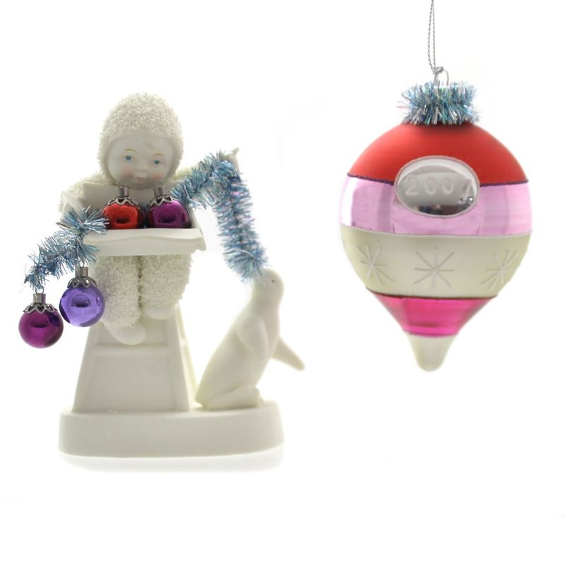 Dept 56 Snowbabies Don't Open Till Christmas Christmas Set Of 2  -  Decorative Figurines