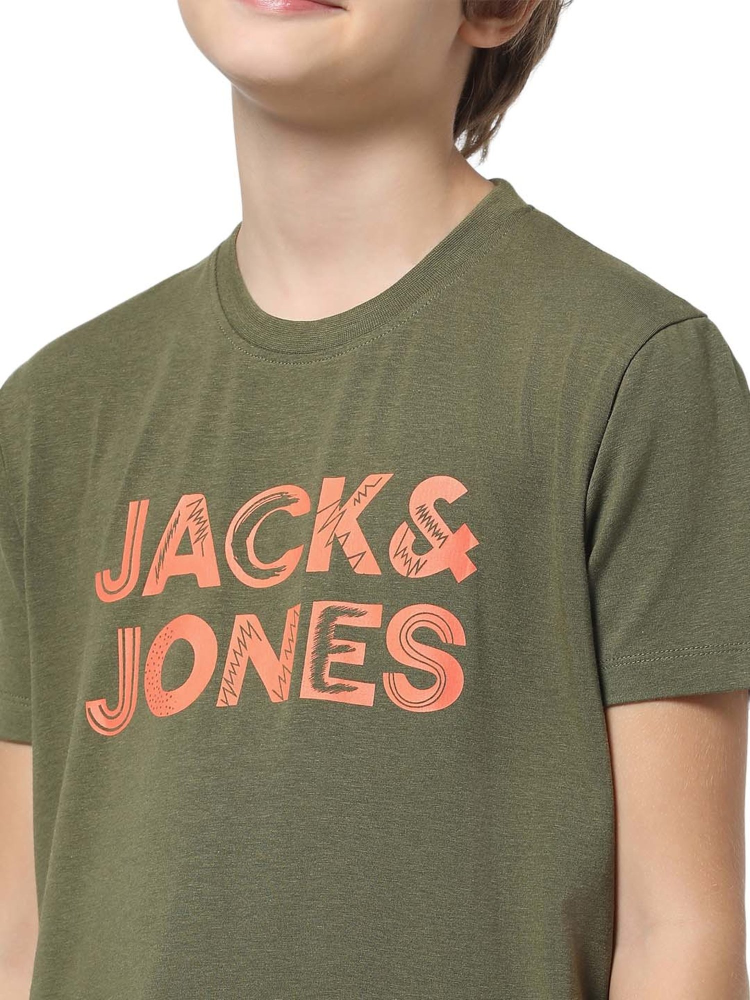Jack & Jones Junior Green Printed T-Shirt
