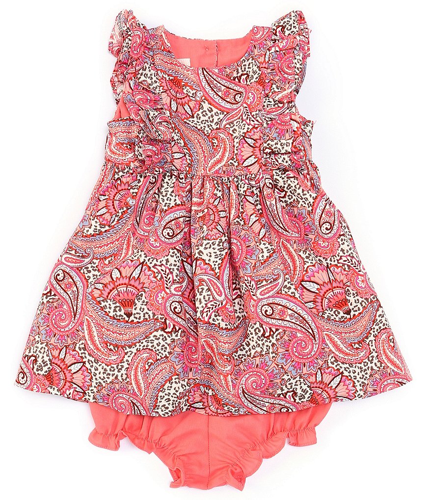 Laura Ashley Baby Girls Newborn-24 Months Paisley Print Babydoll Dress