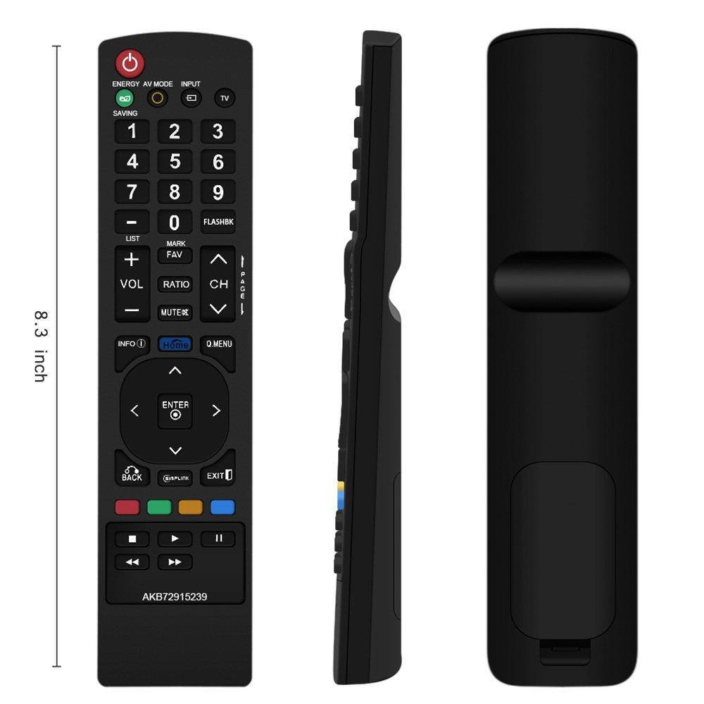 Gvirtue Remote Control Compatible Replacement for LG AKB72915239 Remote - 22LV2500, 26LV2500, 32LK330, 32LK450, 32LK450, 32LV2500, 32LV3400, 32LV3500, 37LK450, 37LV3500, 42LK450, 42LK451