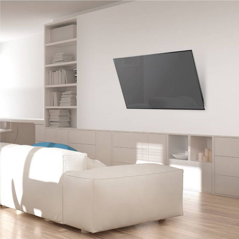 Barkan 19 - 65" Tilt Flat / Curved TV Wall Mount with Integrated HDTV Indoor Antenna Black