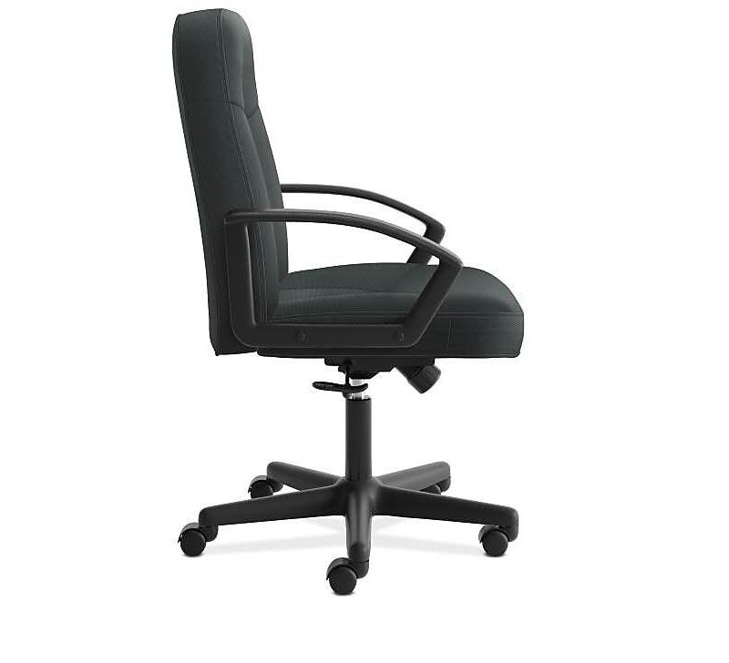 Basyx VL601 Series Executive High-Back Swivel/Tilt Chair Charcoal Fabric/Black Frame VL601VA19