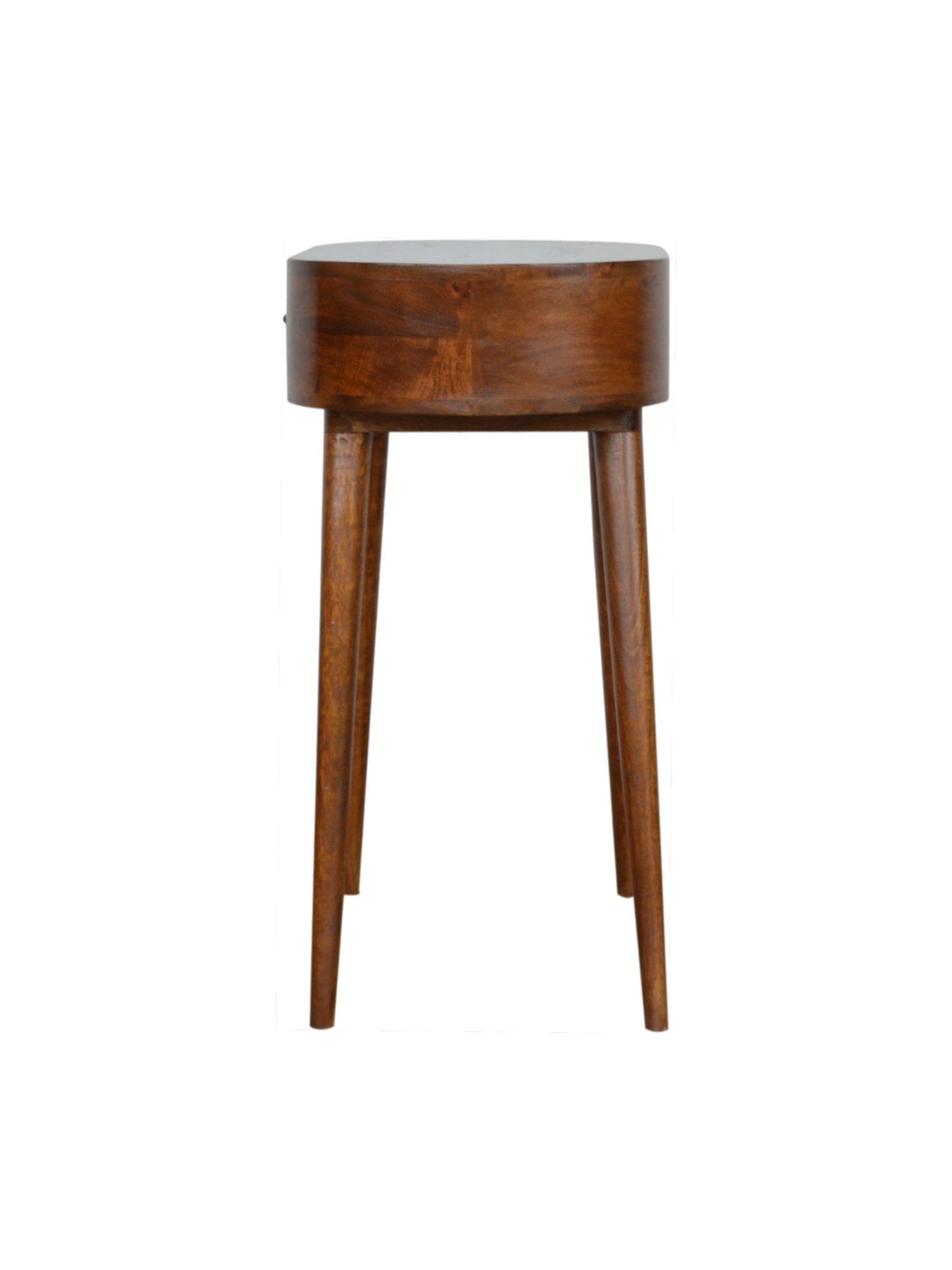 Artisan Furniture Chestnut Brown Wood Rounded Console Table