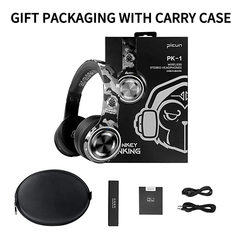 P26 Bluetooth Headphones Over Ear Headset 80H Playtime Hi-Fi Stereo Wireless Headphones with Deep Bass Foldable Wired/Wireless/TF for Phone/TV Bluetooth 5.0 Wireless Earphones with Mic (Black)