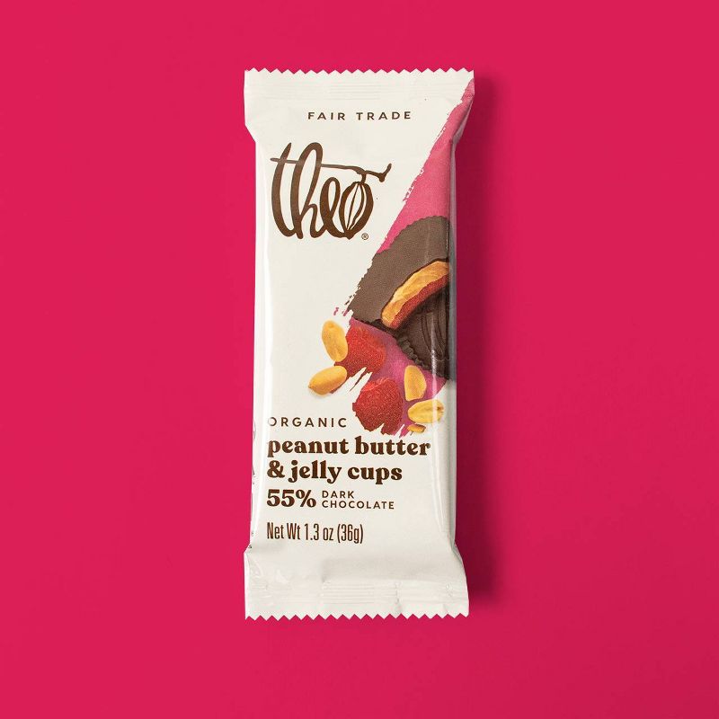 Theo Organic Peanut Butter & Jelly Cups - 1.3oz
