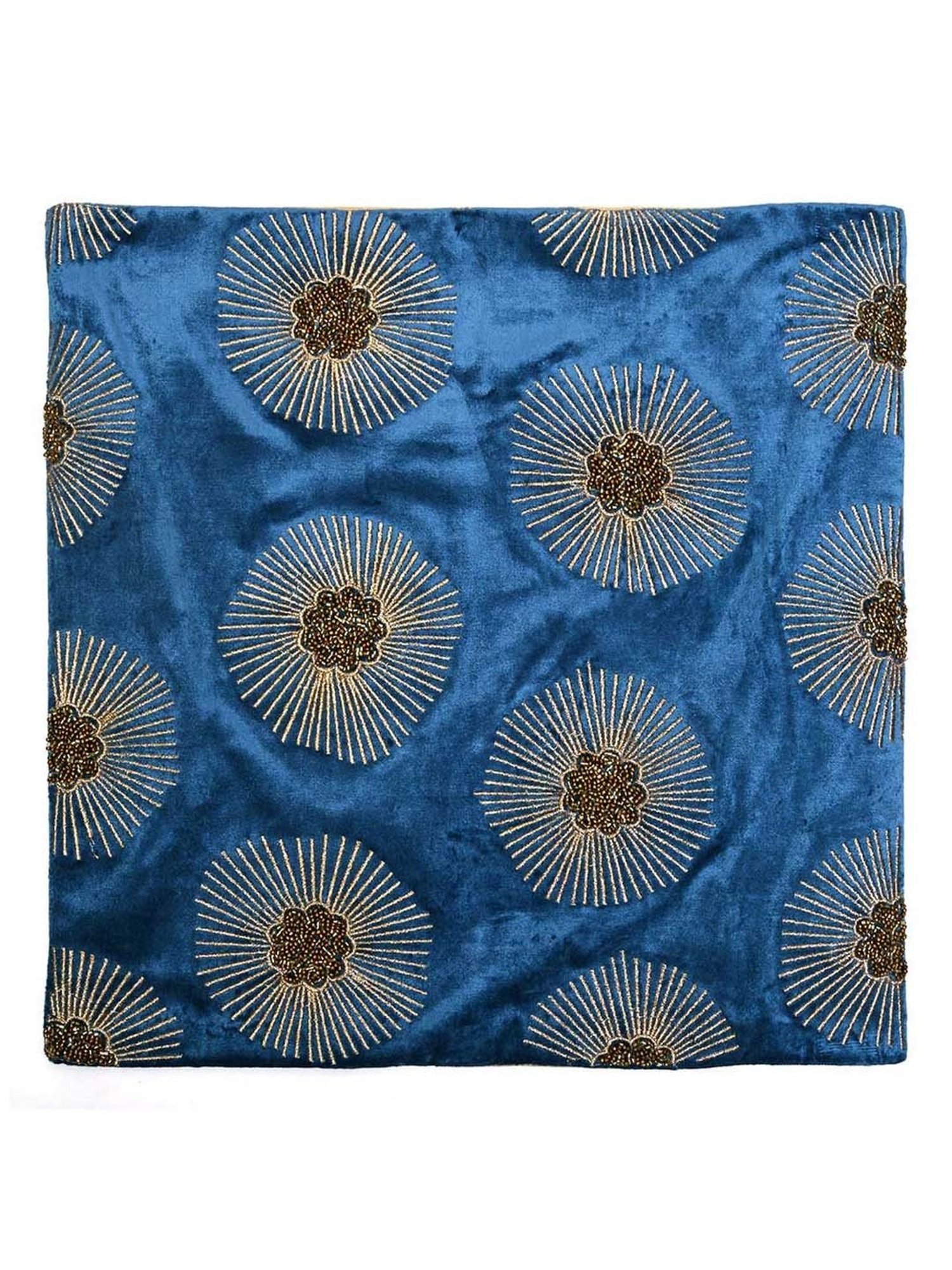 @home Nilkamal Blue Cotton Cushion Covers - Set of 2