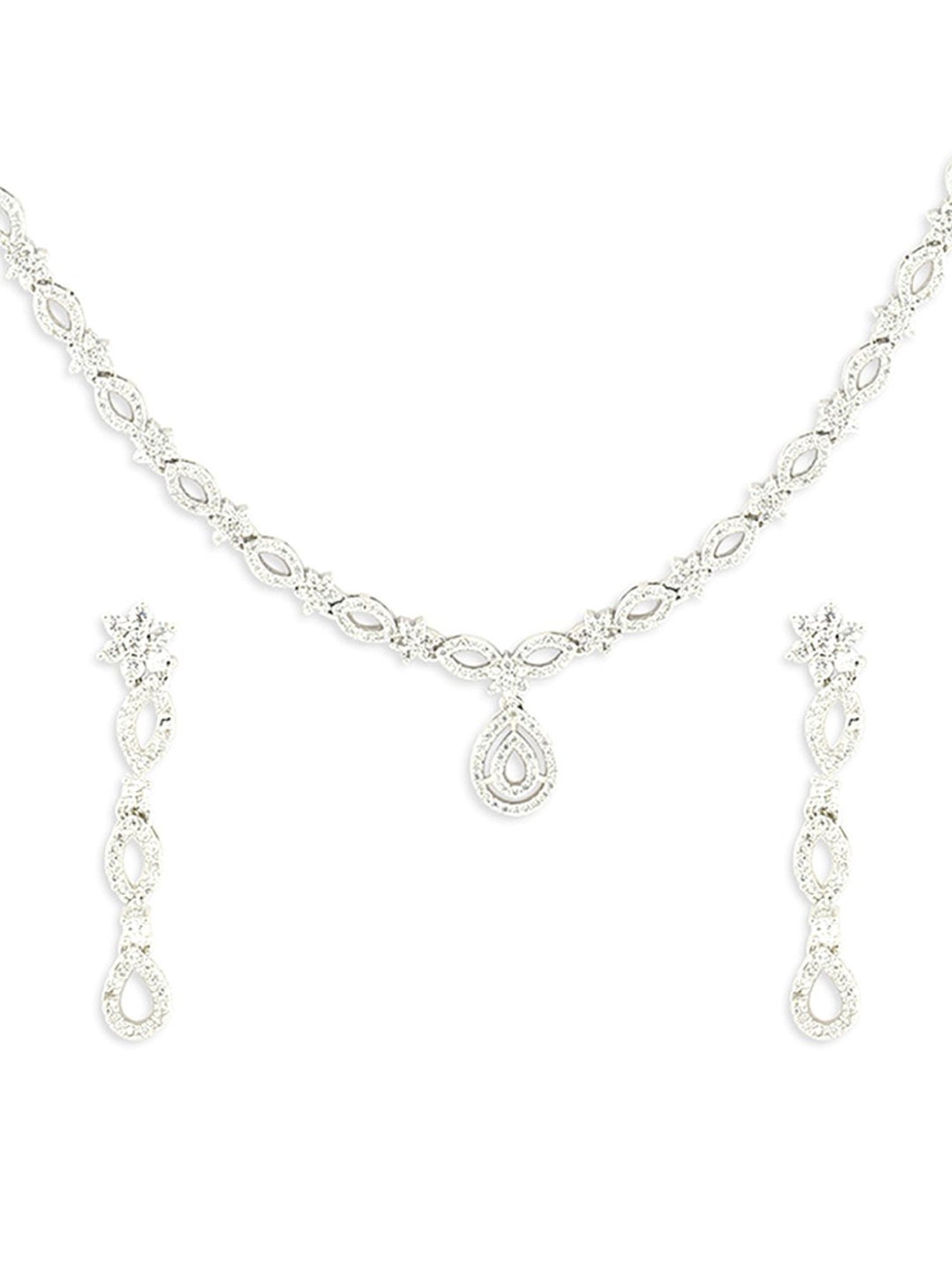Fida Luxurious Silver Jewellery Set