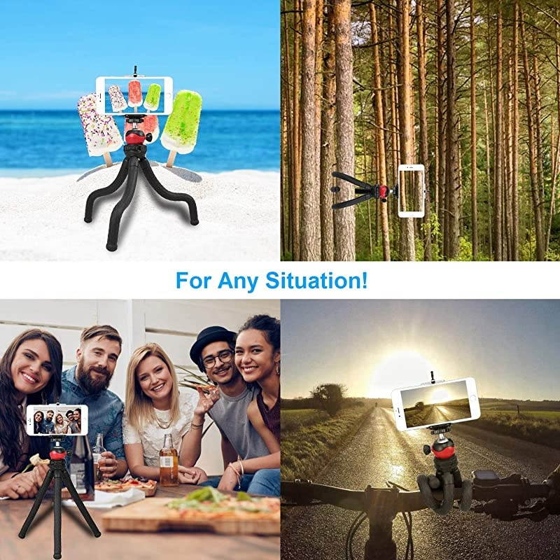 Tripod Flexible Tripod Cell Camera Tripod Stand with Wireless Remote Compatible for iAndroidDSLR CameraGoPro iTripod Stand for Live Streaming Selfie Video Recording