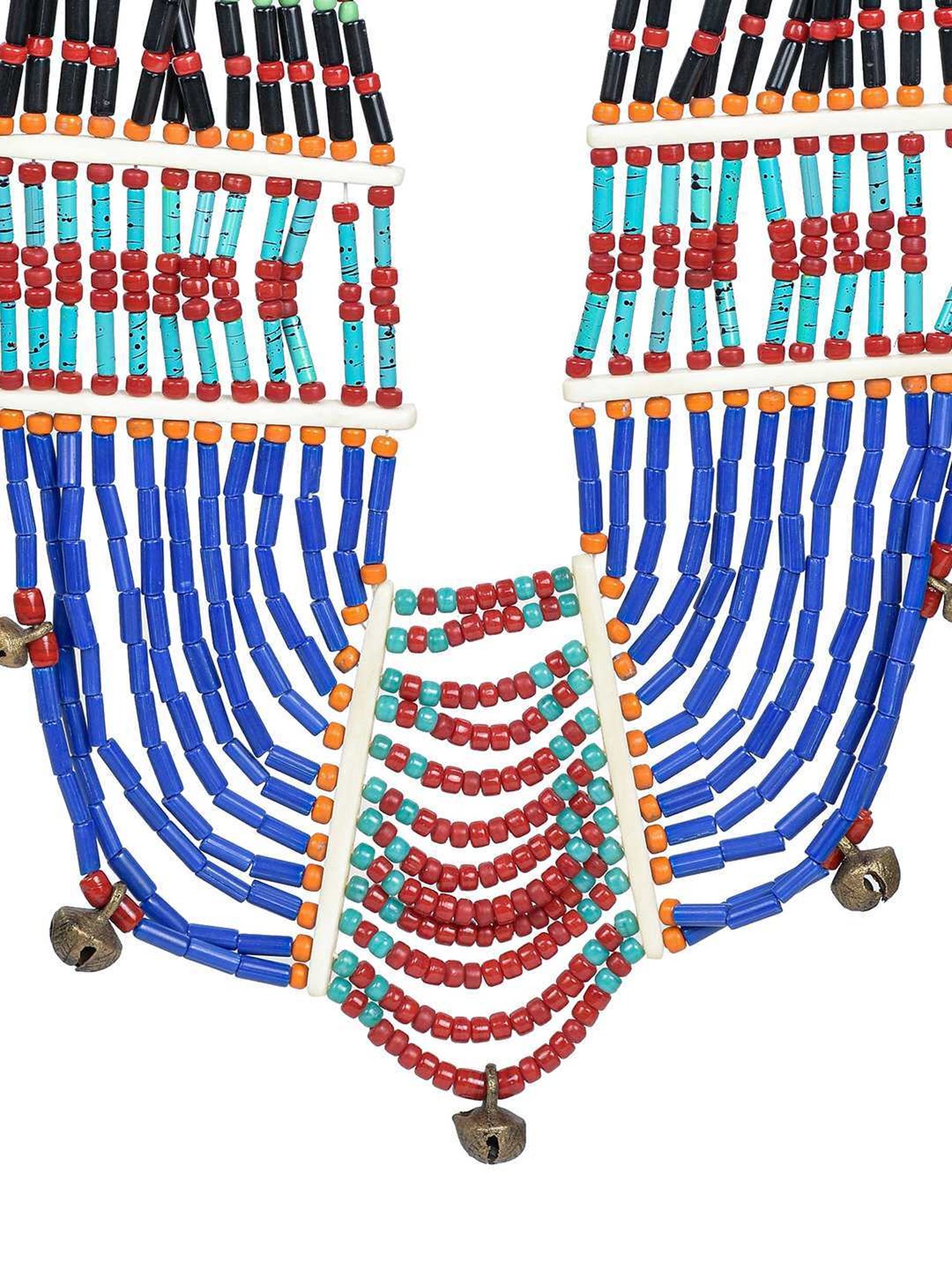 Imli Street Multicolor Vintage Naga Beaded Tribal Necklace