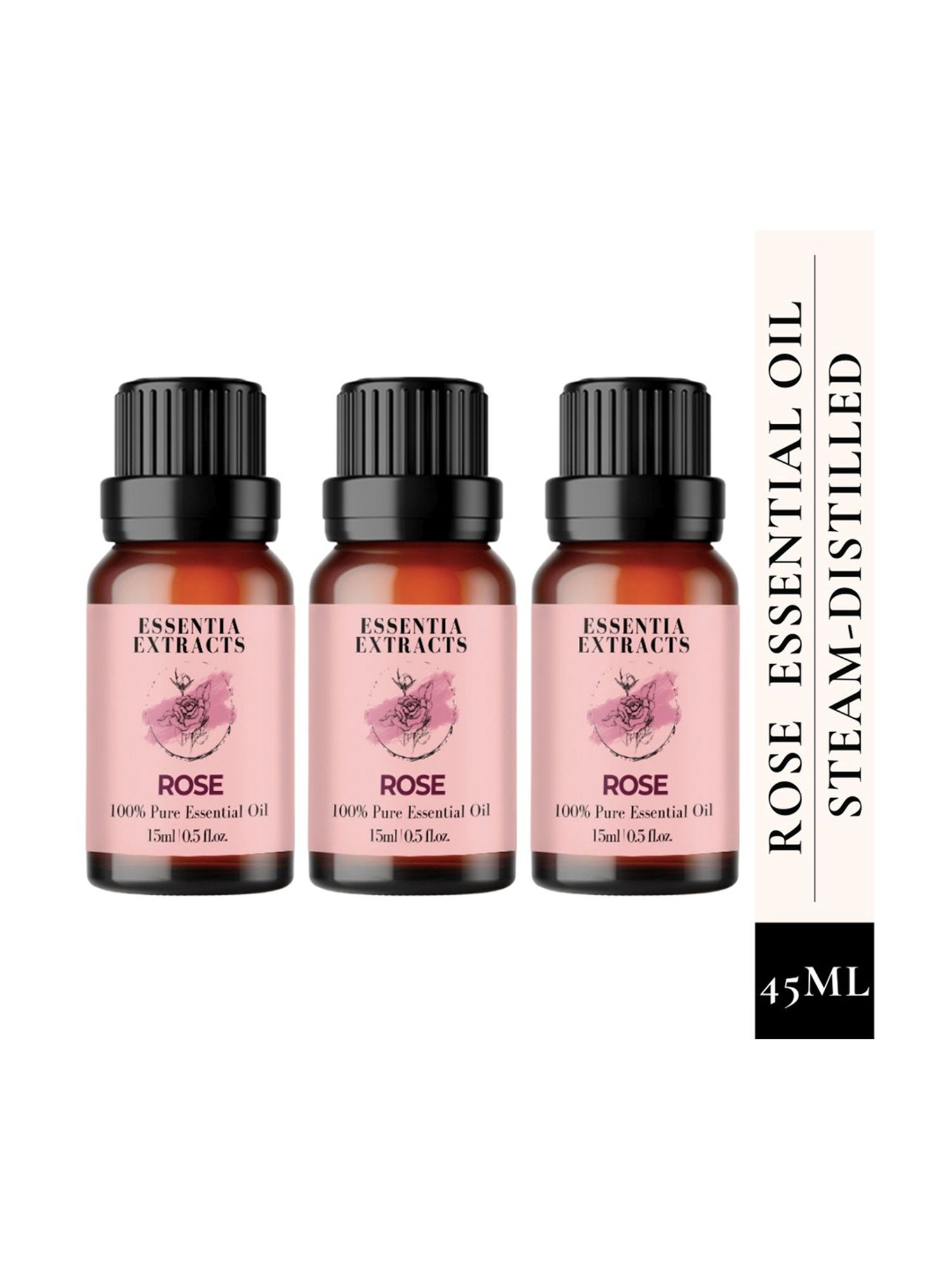 Essentia Extracts Rose Essential Oil (Pack of 3) - 45 ml