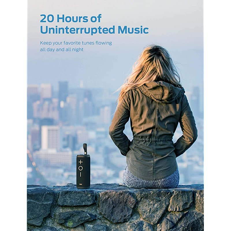 StormBox Bluetooth Speaker 24W Portable Speaker 360 Surround Sound Enhanced Bass Wireless Dual Pairing IPX7 Waterproof 20Hour Playtime 66ft Bluetooth Range Outdoor Wireless Speaker