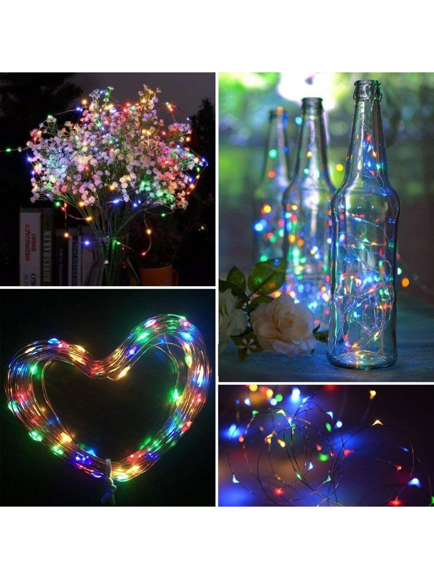 XERGY Battery Box and Remote and 8 Mode Functions Copper Wire Led Fairy String (Multicolor)