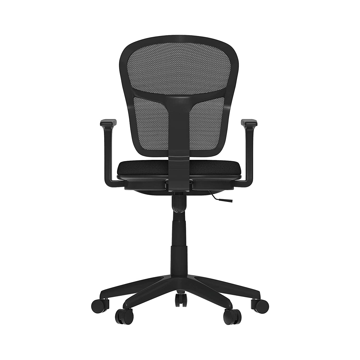Linea Italia Vienna Ergonomic Mesh Back Office Adjustable Height, Lumbar Support, Tilt Tension Basic Modern Desk Chair, Medium, Black