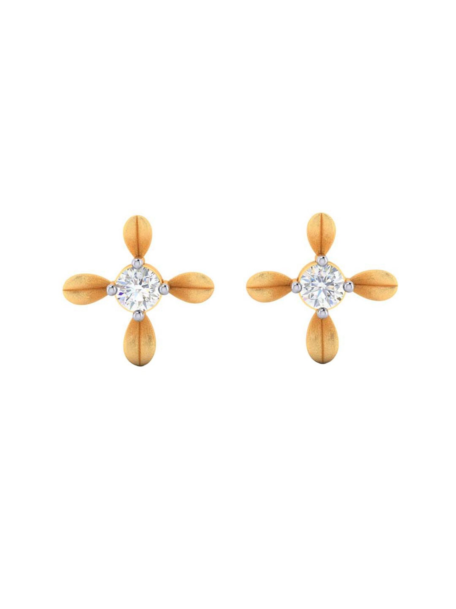 P.C. Chandra Jewellers 18 kt Gold & Diamond Earrings