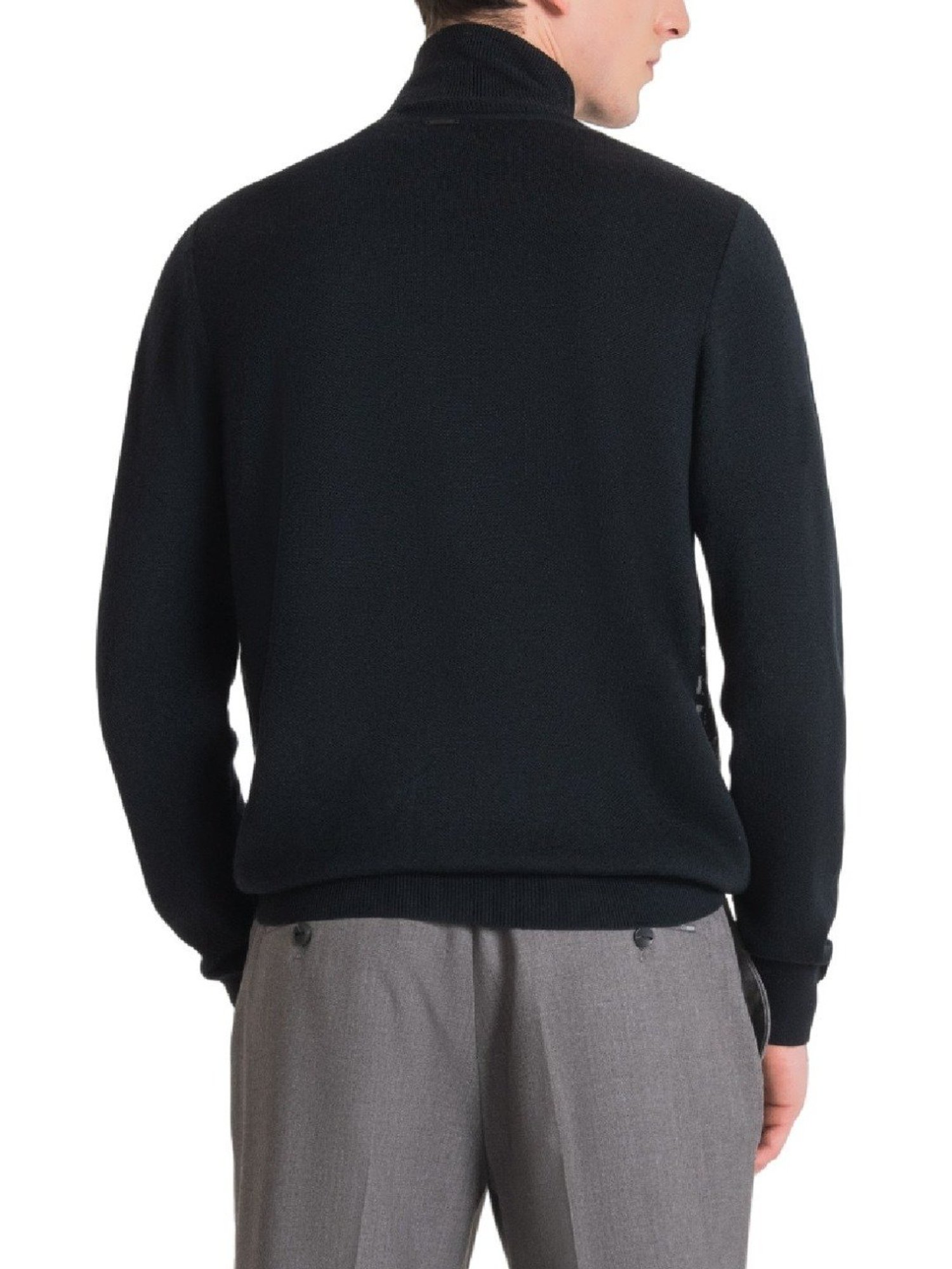 Antony Morato Blue Regular Fit Printed Sweater