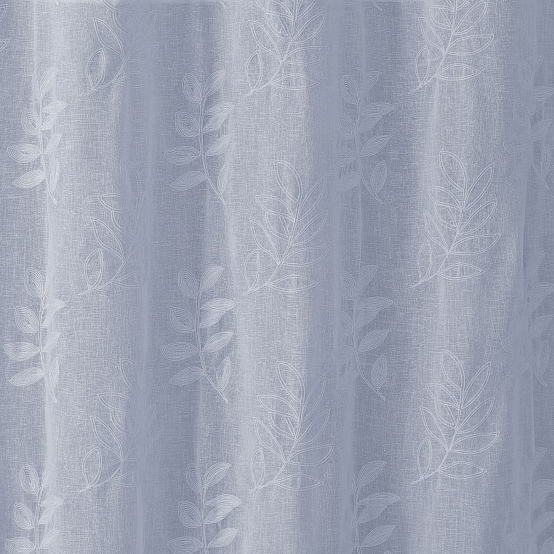 Palm Leaves Shower Curtain with Liner Blue - Hookless