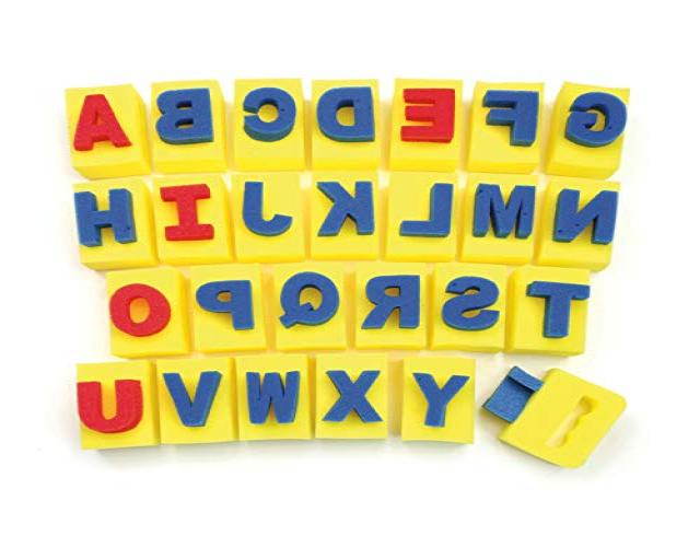ChenilleKraft Sponge A-Z Letters - 26 (Capital Letter) Shape - Washable - 2" Height x 2.93" Width x 2.31" Thickness - As