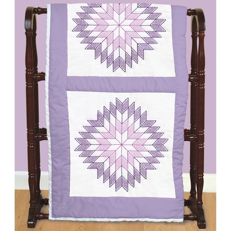 Jack Dempsey Stamped White Quilt Blocks 18"X18" 6/Pkg-Lone Star