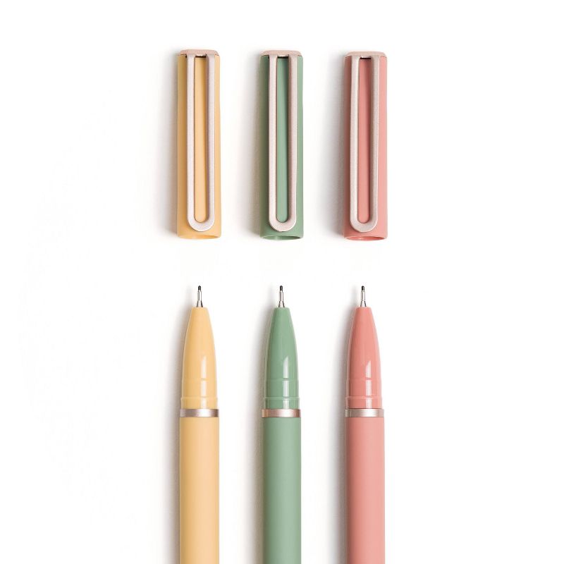 3ct Soft Touch Felt Tip Pens Rose Gold Accents - U Brands