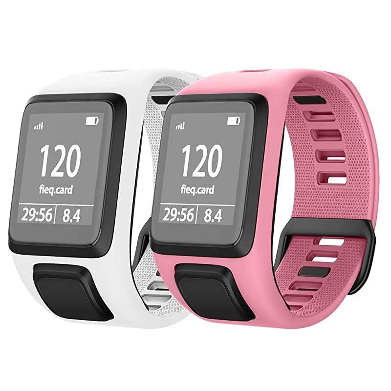 Compatible with Spark 3/Golfer 2/Adventurer/Runner 2/3/ Silicone Watch Band Replacement for Spark/Spark 3/Golfer 2/Adventurer/Runner 2/3 Smartwatch (Black/Orange)