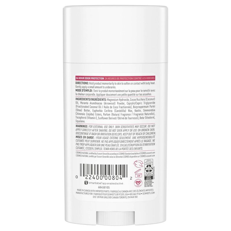 Schmidt's Coconut + Kaolin Clay Aluminum-Free Natural Sensitive Skin Deodorant Stick - 2.65oz
