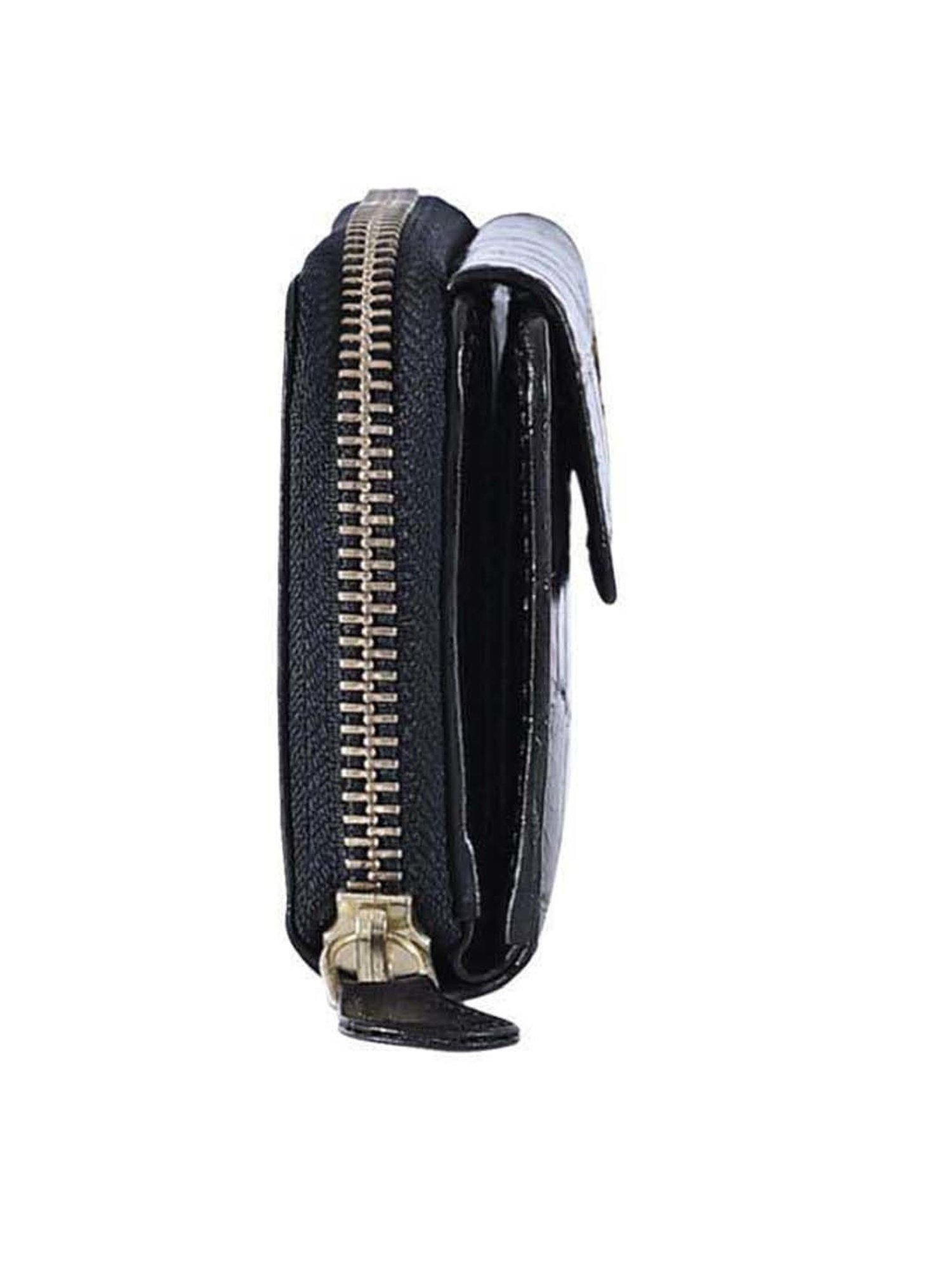 Eske Eva Navy Textured Tri-Fold Wallet for Women