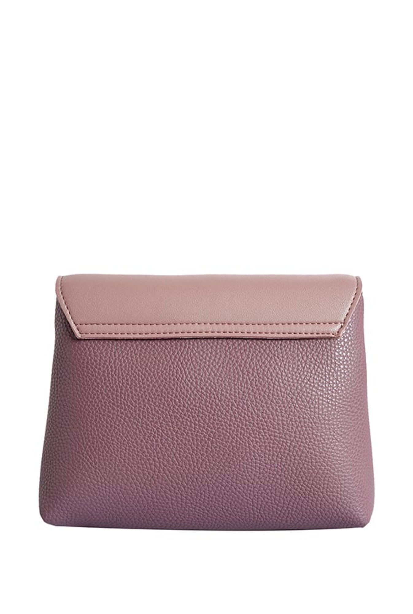 Lino Perros Lavender Pink Solid Flap Sling Bag