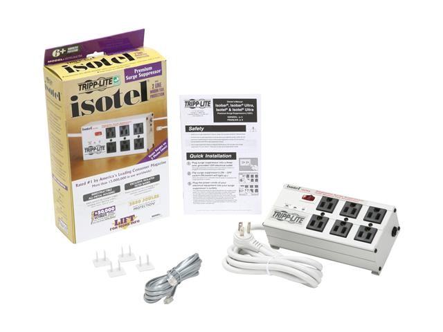 Uninex PS102 RF Remote Control Power Managed 6-Outlet Energy Controlled Surge Protector, Eliminates Standby Idle Electricity Usage, 6-Foot