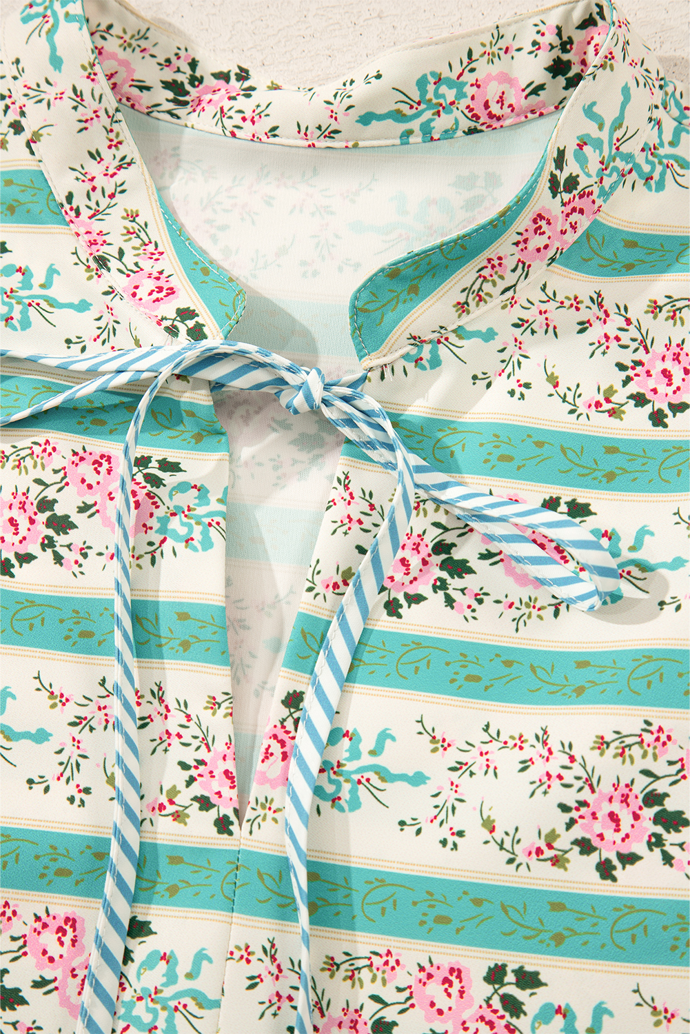 Multicolour Floral Print Split Neck Midi Dress