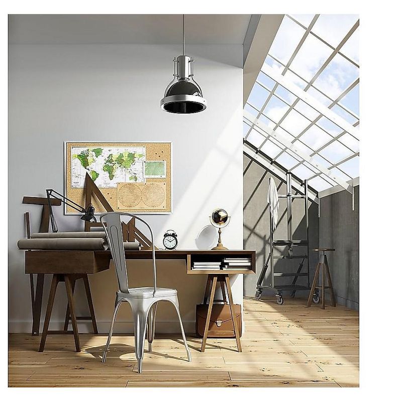 Universal Cork/Dry Erase Board, Melamine, 24 x 18, Black/Gray Aluminum/Plastic Frame