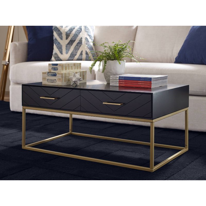 Ikiriya Nashville Solid Beige Wood Coffee Table Teak Finish