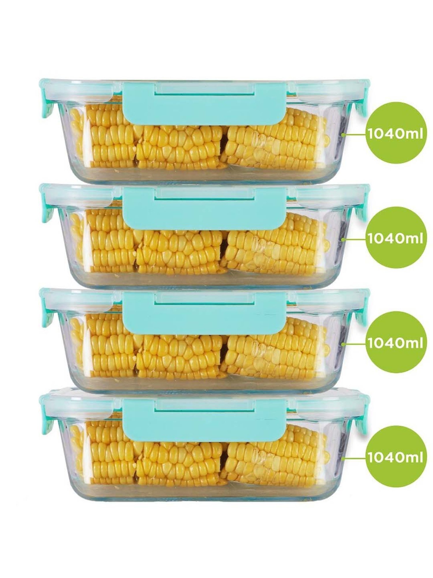 Allo Borosilicate Glass Containers with Lids Microwave Safe Container for Glass Storage Containers