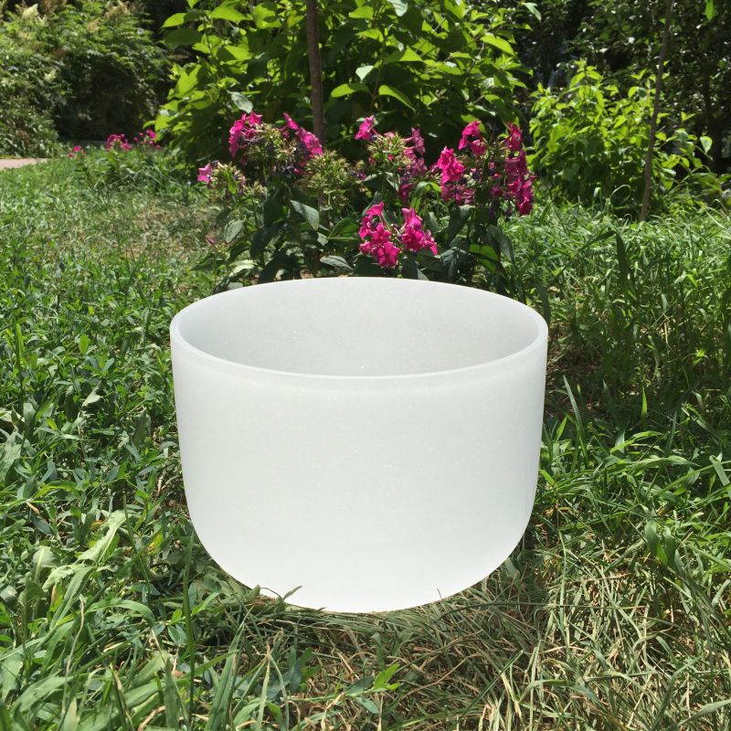 TOPFUND Singing Bowls A Third Eye  Crystal Singing Bowl Chakra 10 inch (O ring and Suede Sticker or Rubber Mallet Included)