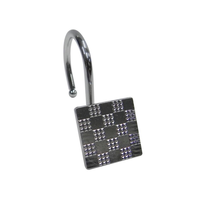 Shower Curtain Hooks Elegant Home Fashion Light Silver