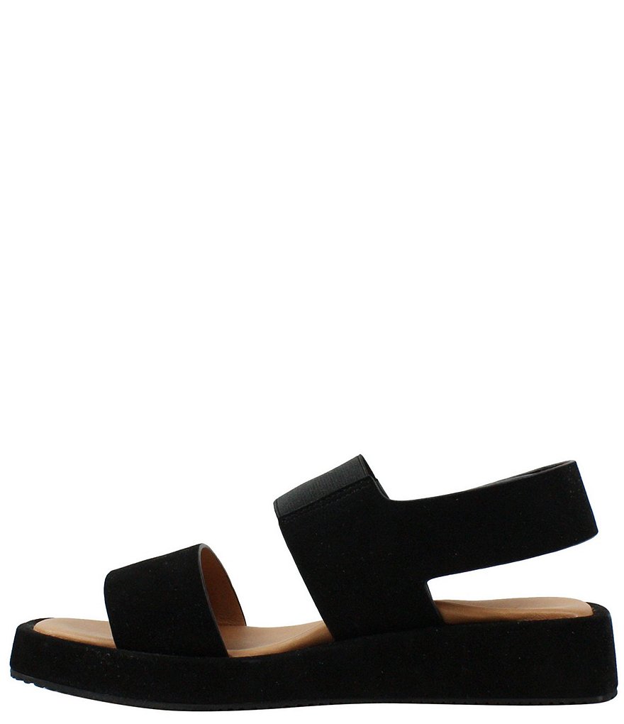 L'Amour Des Pieds Ainsley Suede Platform Wedge Sling Sandals