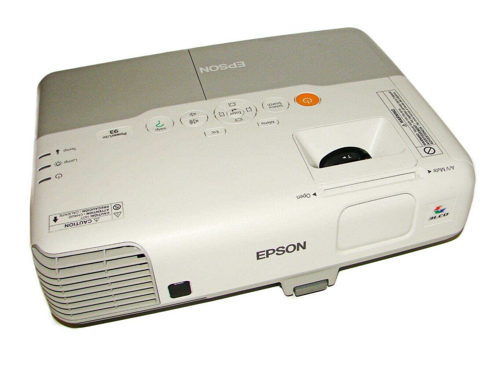 Epson PowerLite 93 3LCD Projector 2400 ANSI Lumens HD 1080i HDMI 1024 x 768 Home Theater Professional Streaming with Accessories bundle